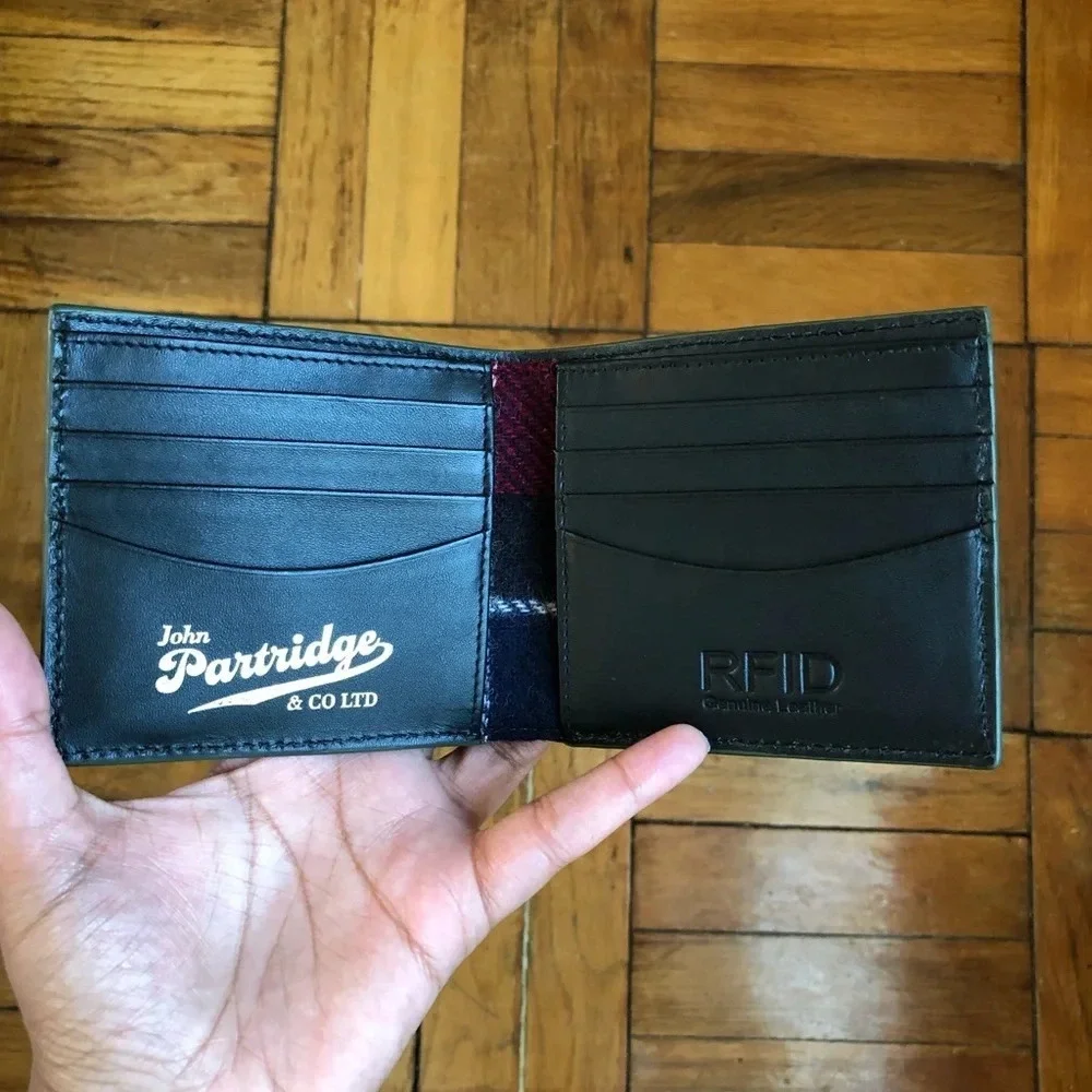 Leather wallet Black men